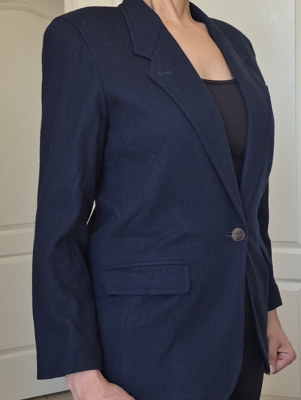 Liz Sport, Vintage, Wool Classic One Button Blazer Sz 6